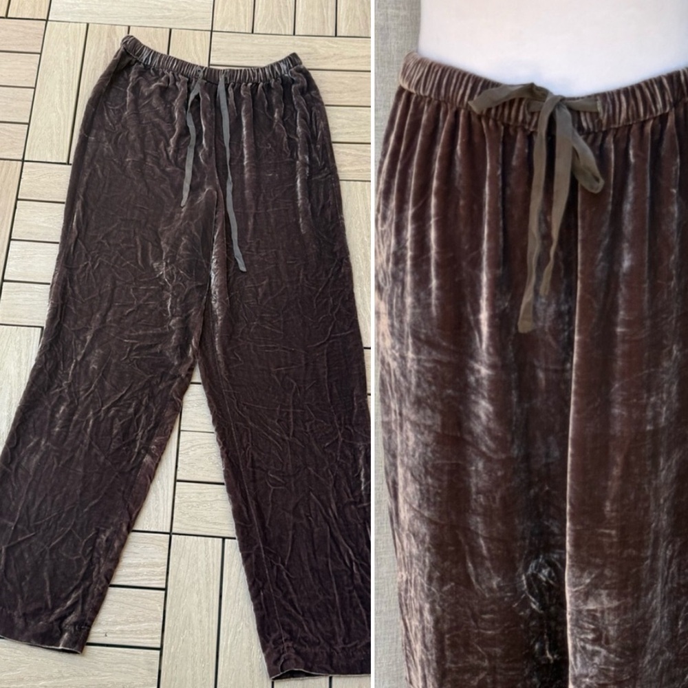 Merona brown shiny velvet pants
